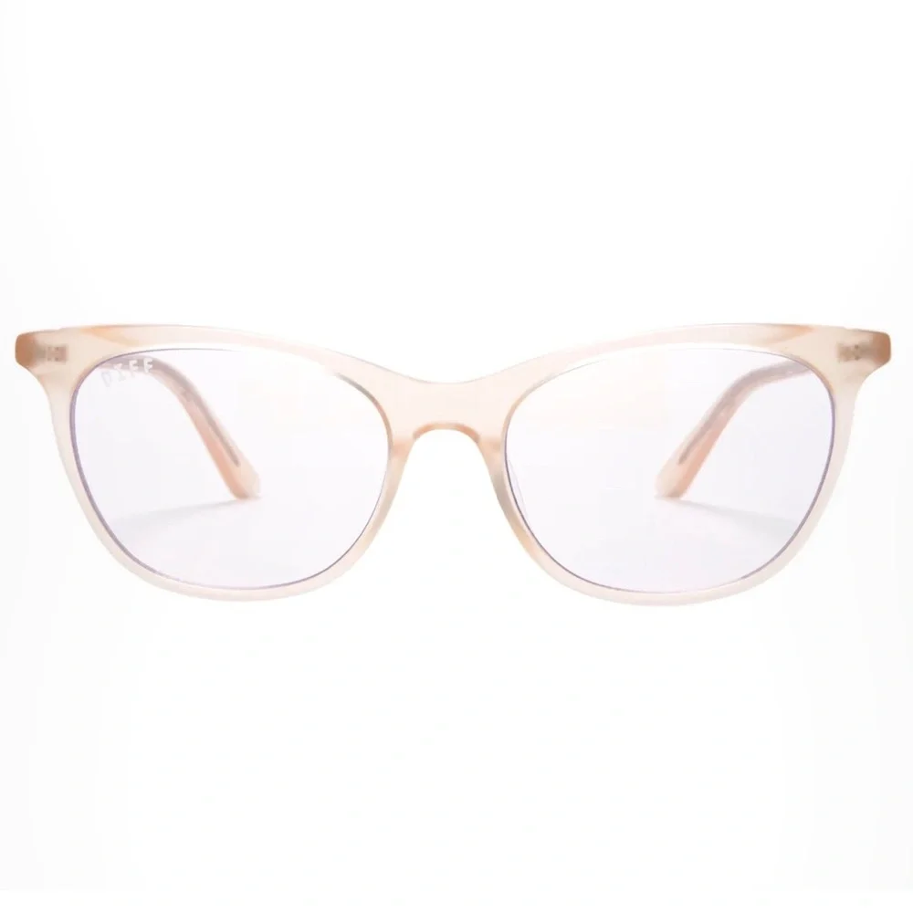 DIFF Jade Bluelight Glasses Melon Crush Frame Blue Light Blocking Lens NIB
